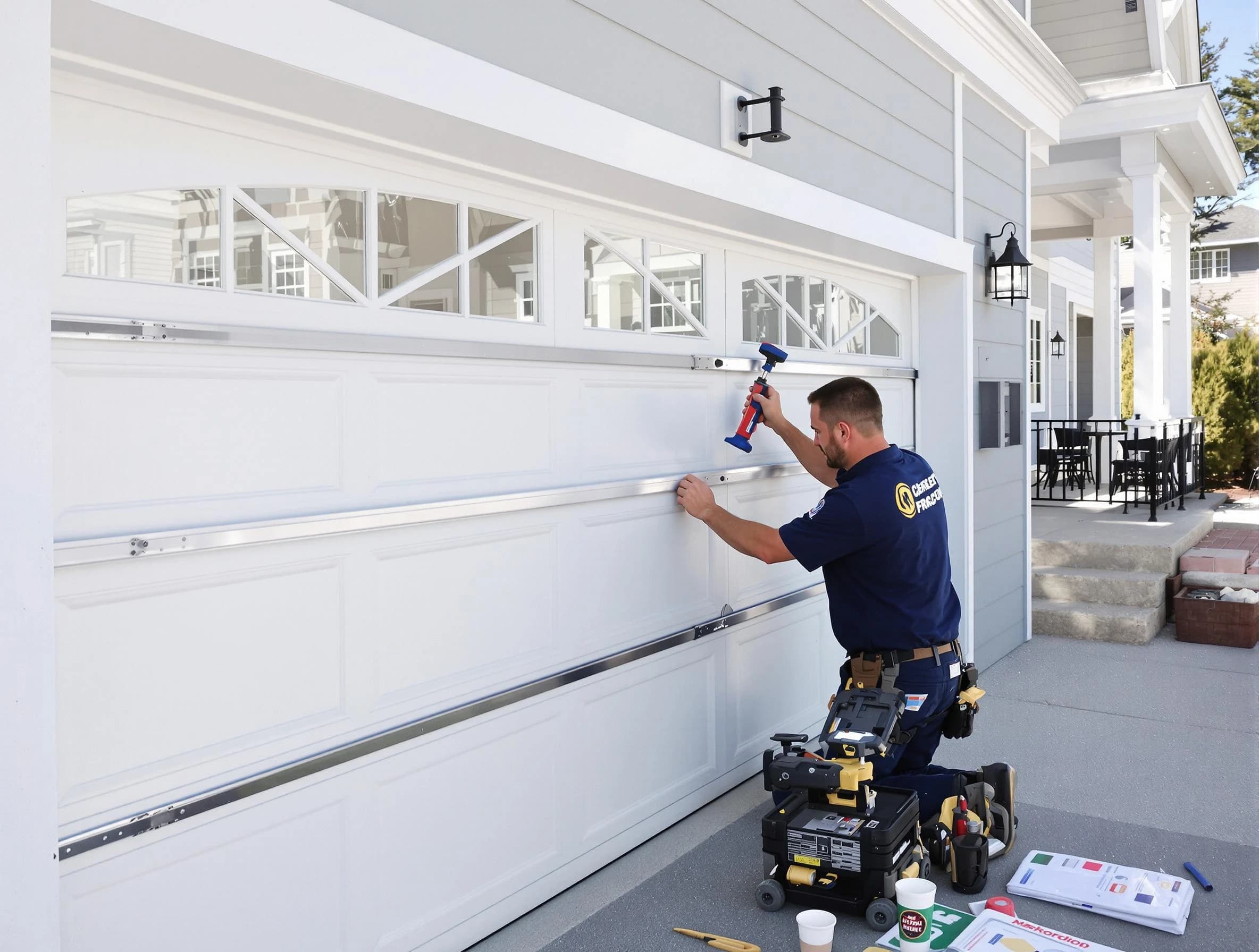 Professional garage door installation by Bellevue Garage Door Repair in Bellevue