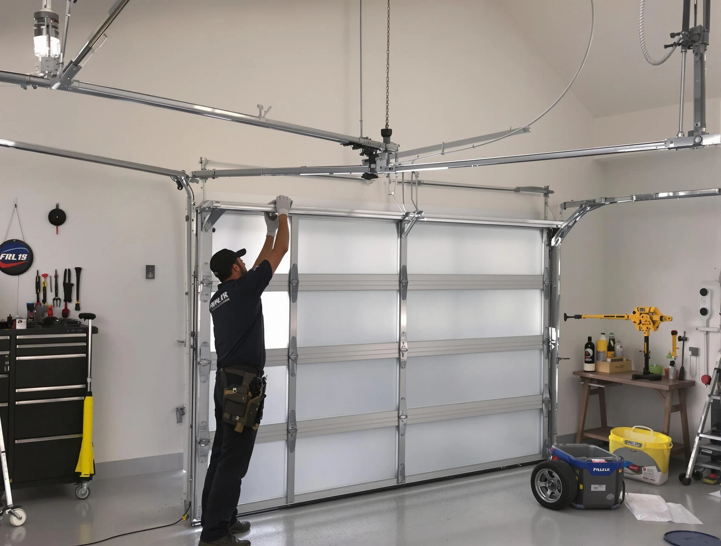 Bellevue Garage Door Repair certified team performing precision garage door installation in Bellevue