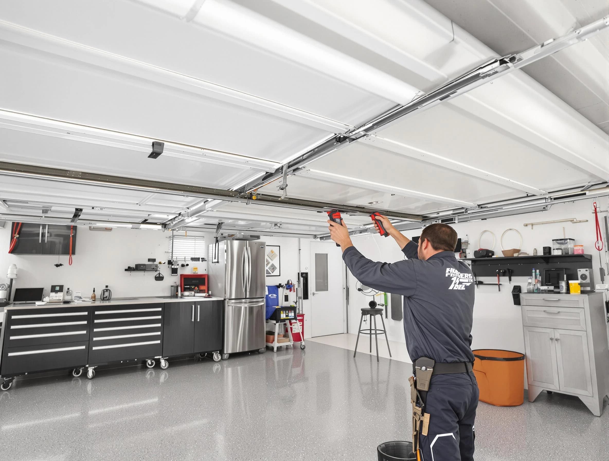 Overhead garage door repair service by Bellevue Garage Door Repair in Bellevue