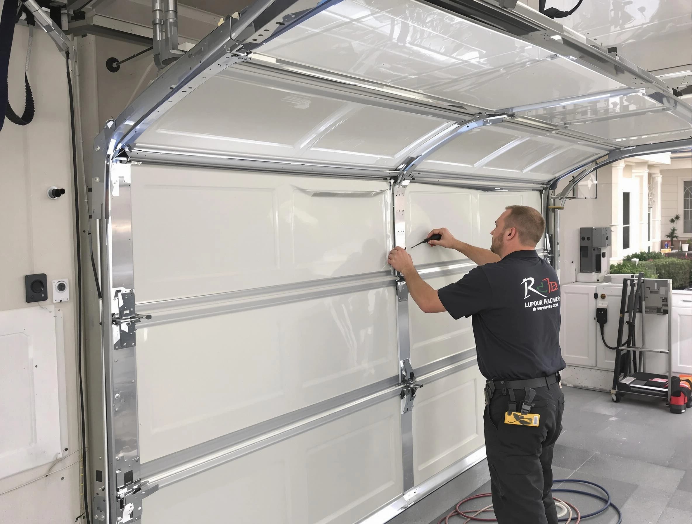 Bellevue Garage Door Repair professional performing panel repair in Bellevue