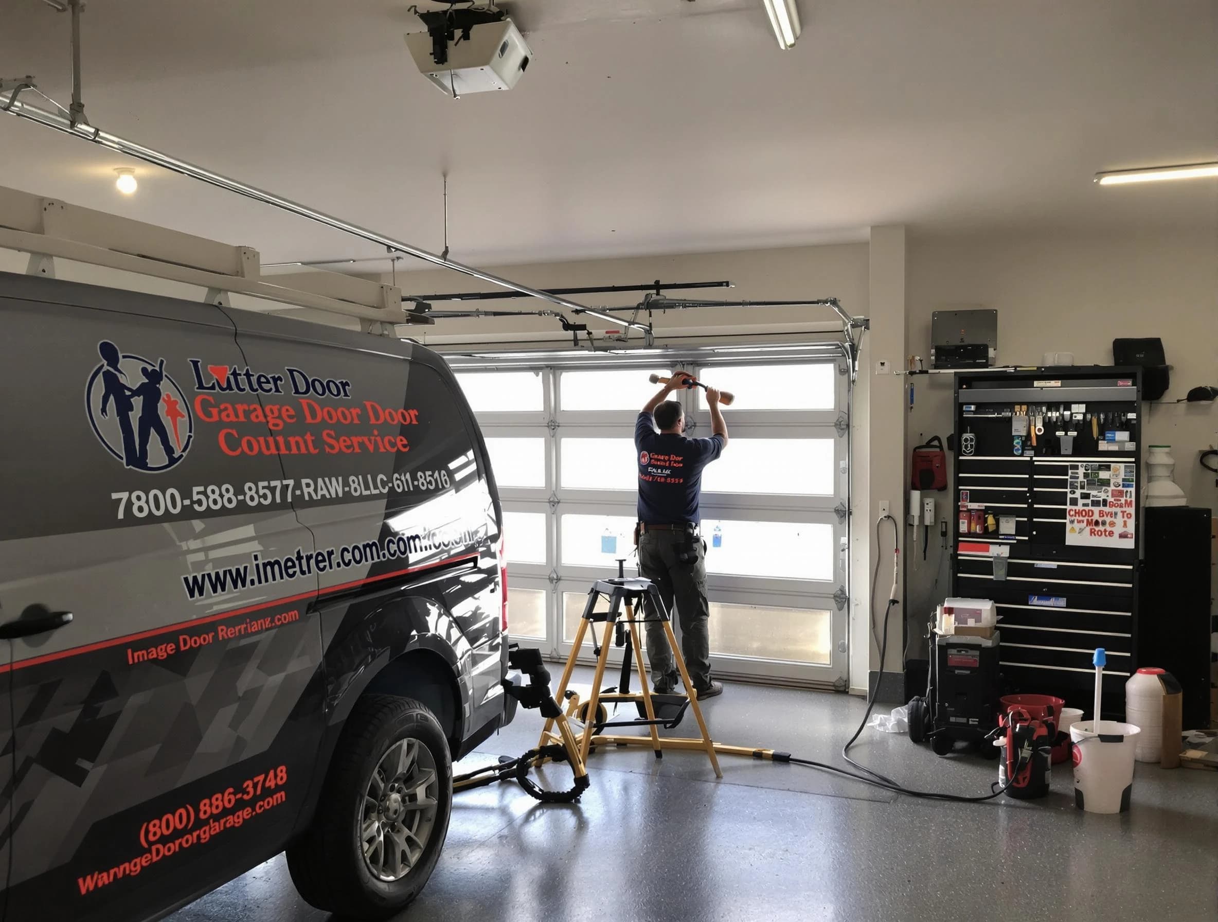 Bellevue Garage Door Repair rapid response team performing same-day repair in Bellevue