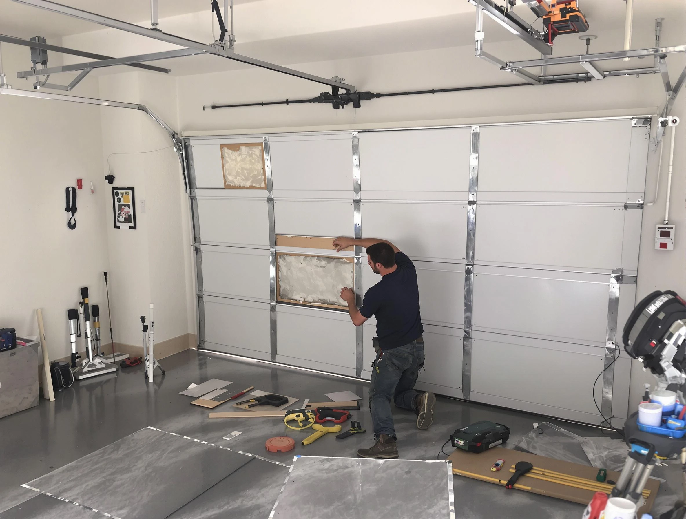Garage Door Panel Repair in Bellevue