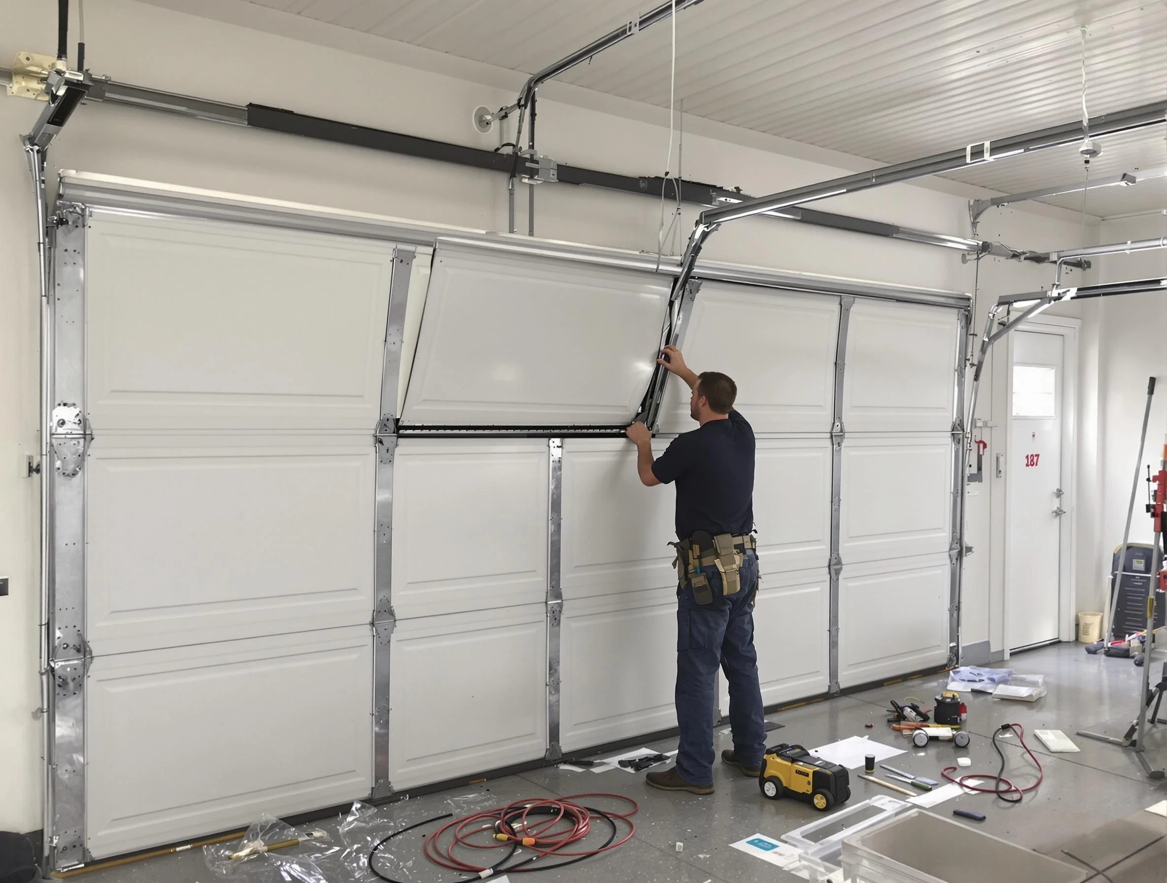 Garage Door Section Replacement in Bellevue