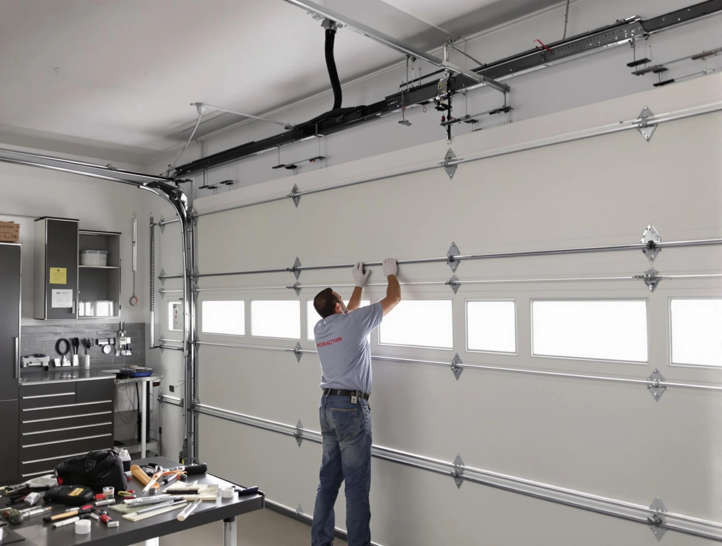 Garage Door Track Repair in Bellevue