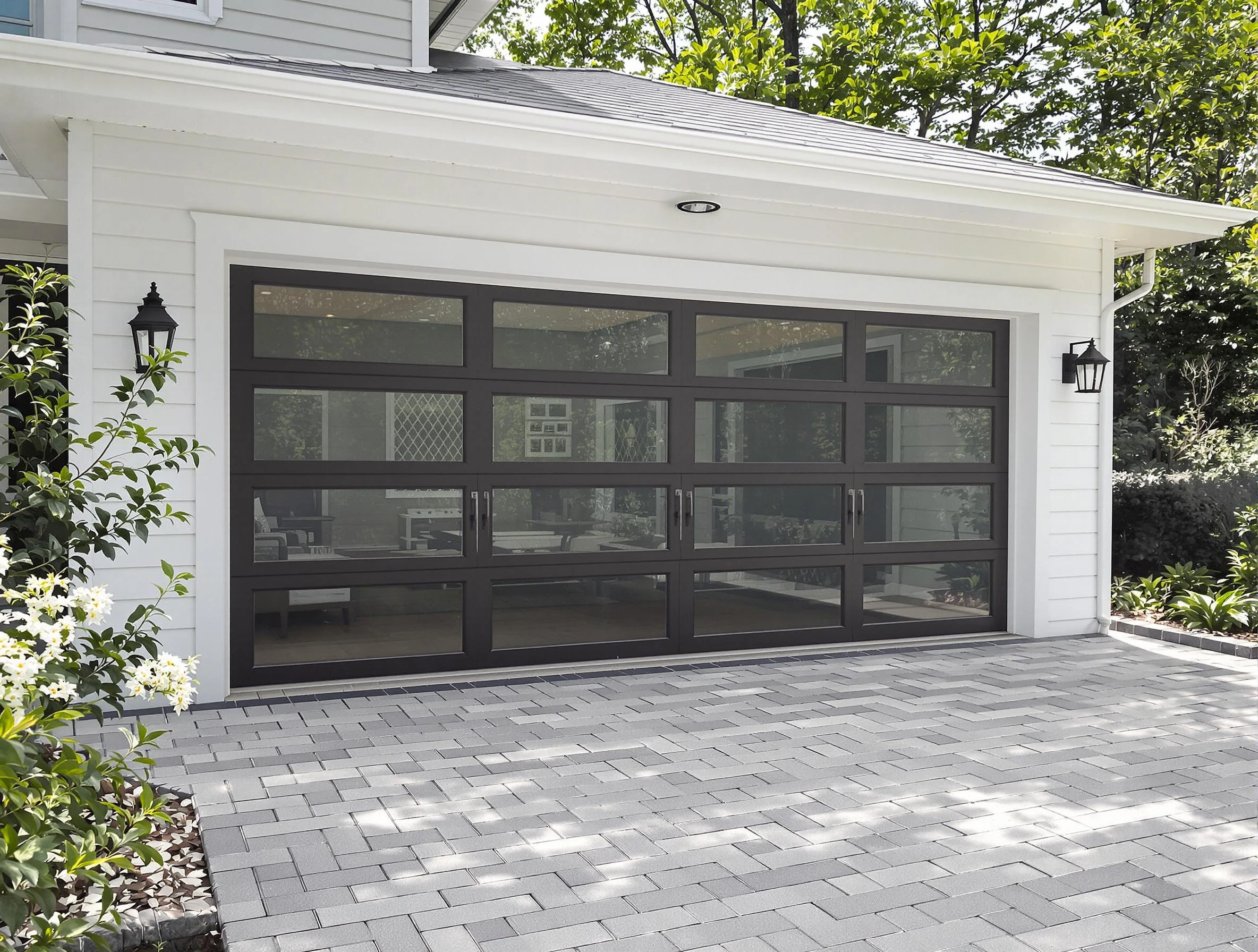 Bellevue Garage Door Repair design specialist presenting custom garage door options to Bellevue homeowner