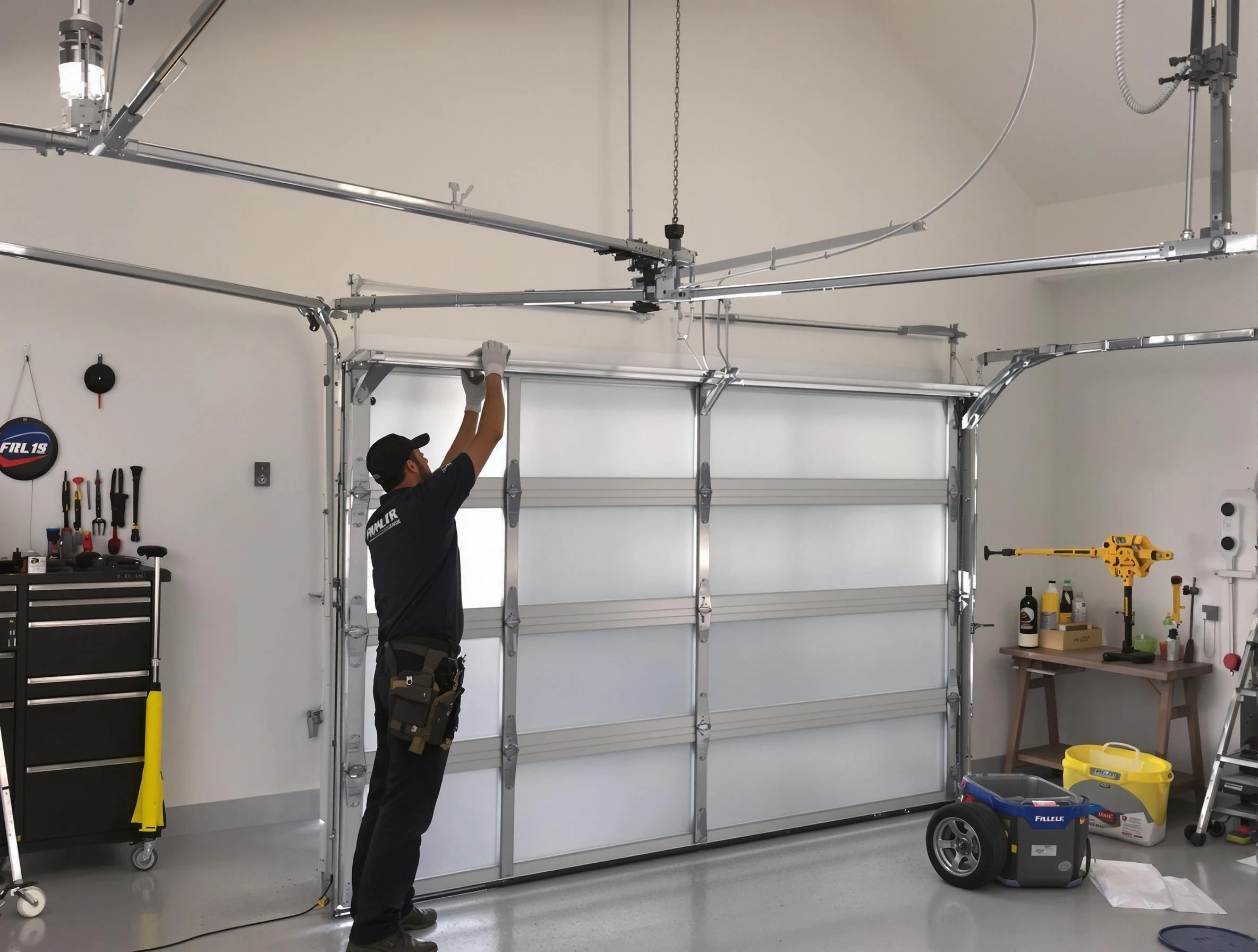 Bellevue Garage Door Repair certified team performing precision garage door installation in Bellevue