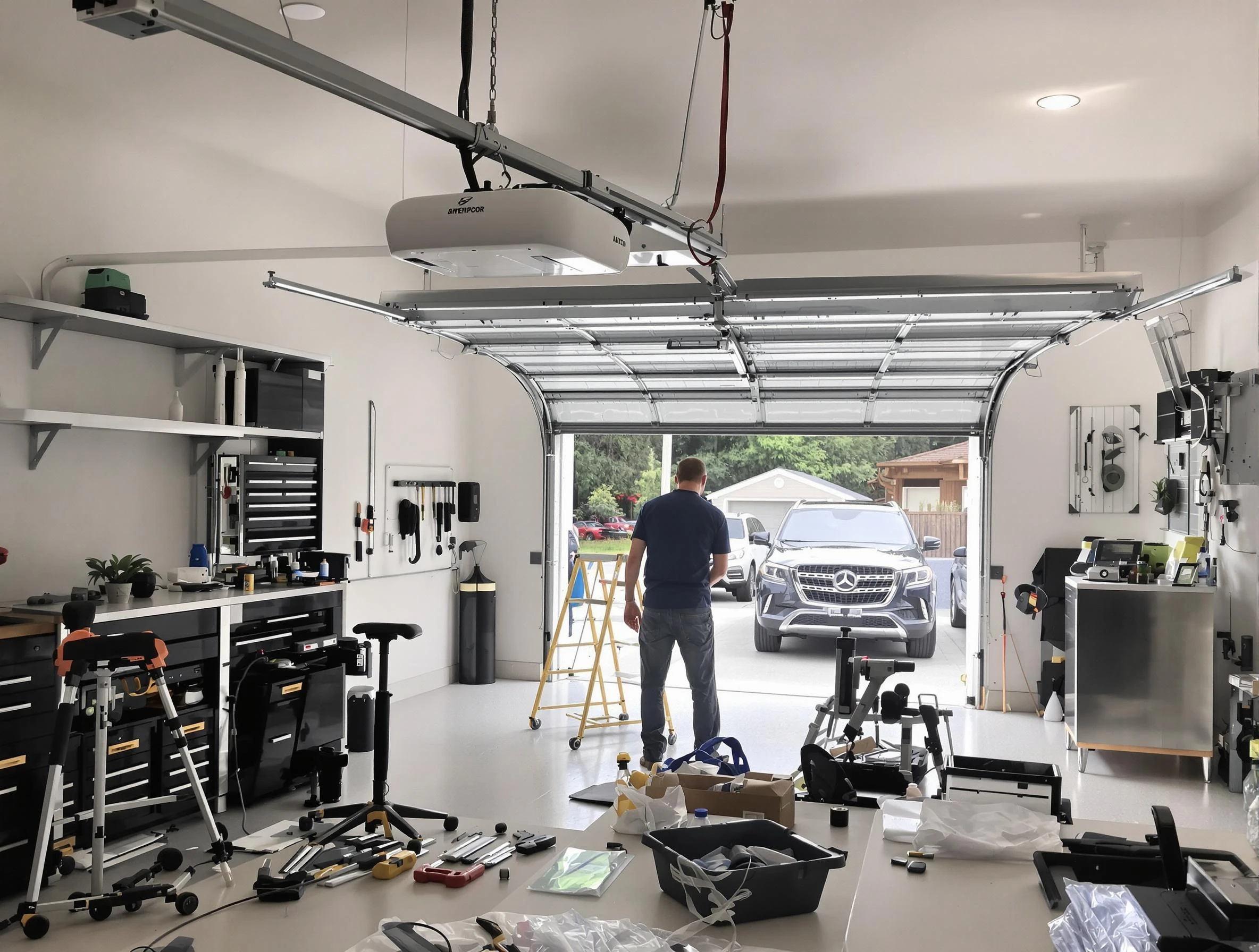 Garage door opener installation by Bellevue Garage Door Repair in Bellevue