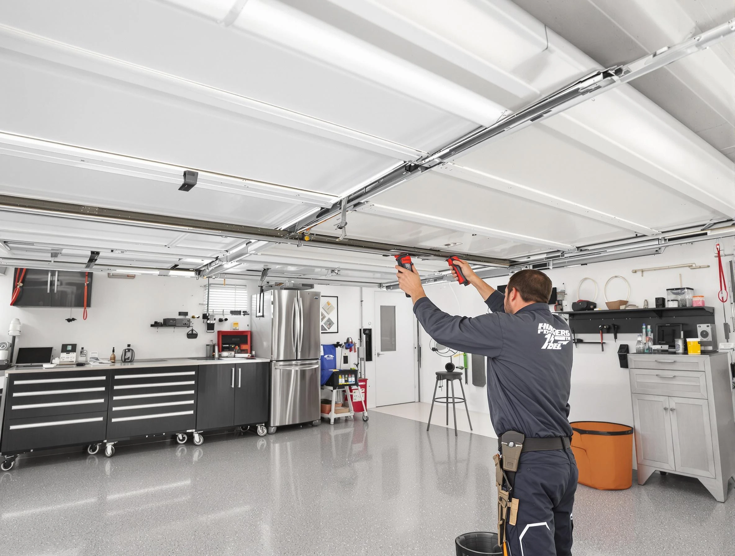 Overhead garage door repair service by Bellevue Garage Door Repair in Bellevue