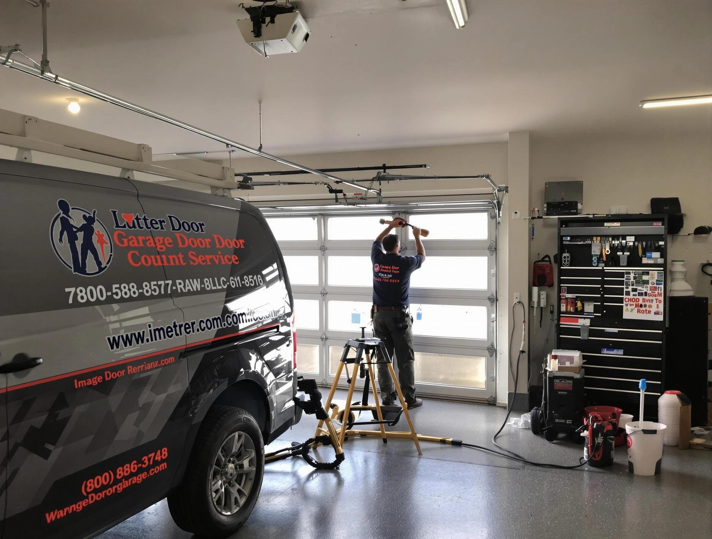 Bellevue Garage Door Repair rapid response team performing same-day repair in Bellevue